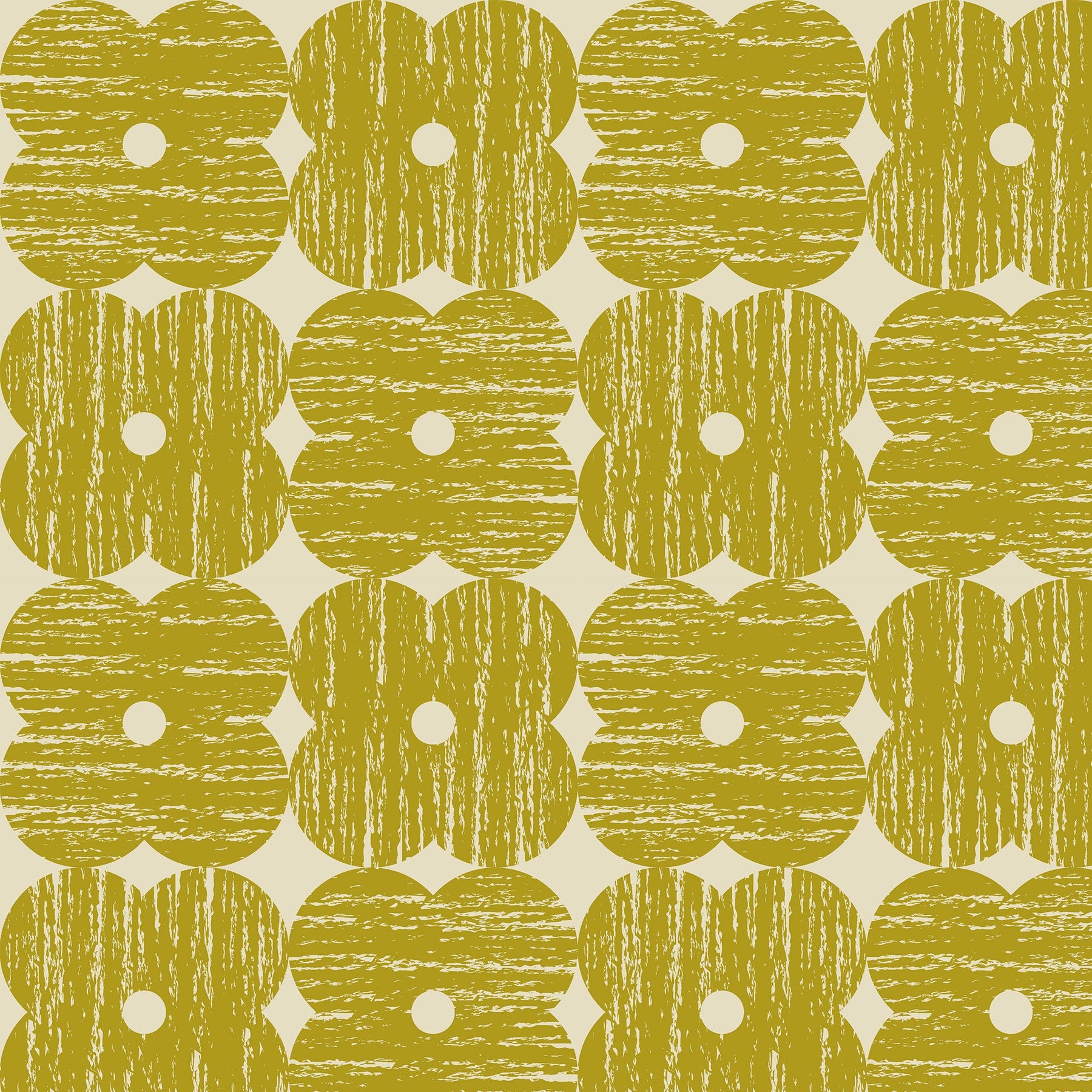 Orla Kiely Textured Flower Translucent Made To Measure Roller Blind Yellow
