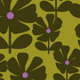 Orla Kiely Wildflower Made To Measure Curtains Charteuse Sample Image