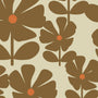 Orla Kiely Wildflower Translucent Made To Measure Roller Blind Coffee Sample Image
