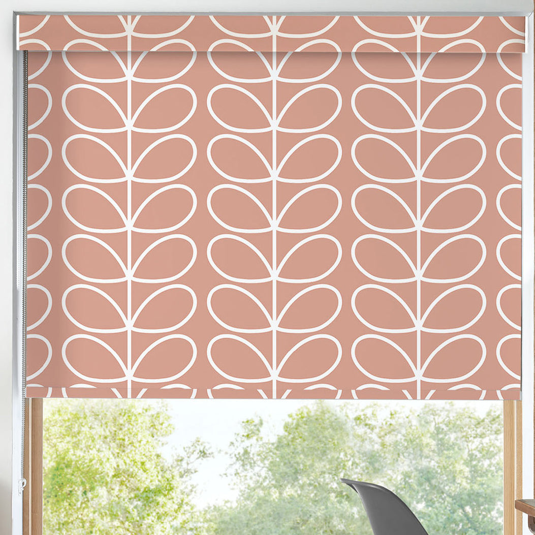 Orla Kiely Jumbo Linear Stem Translucent Made to Measure Roller Blind Bubblegum