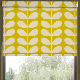 Orla Kiely Jumbo Solid Stem Made to Measure Blackout Roller Blind Yellow