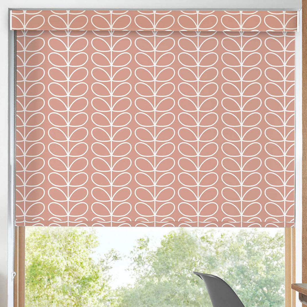 Orla Kiely Linear Stem Translucent Made to Measure Roller Blind Bubblegum