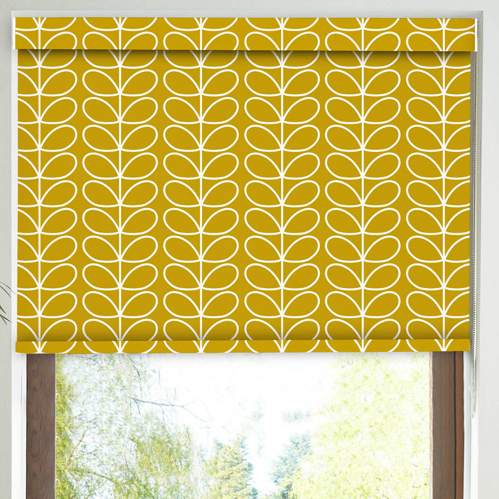 Orla Kiely Linear Stem Translucent Made to Measure Roller Blind Sunflower