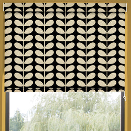 Orla Kiely Solid Stem Made to Measure Blackout Roller Blind Black