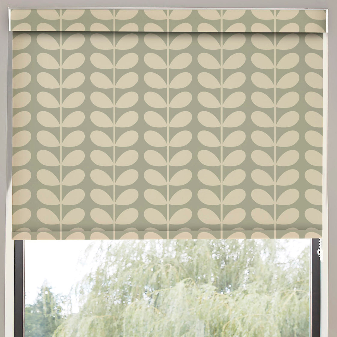 Orla Kiely Solid Stem Translucent Made to Measure Roller Blind Pebble
