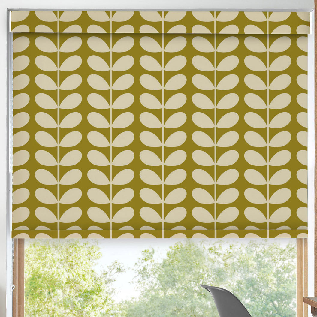 Orla Kiely kant en klaar gordijnen Stem Bloom Antique Gold Orla Kiely kant en klaar gordijnen Stem Bloom Antique Gold