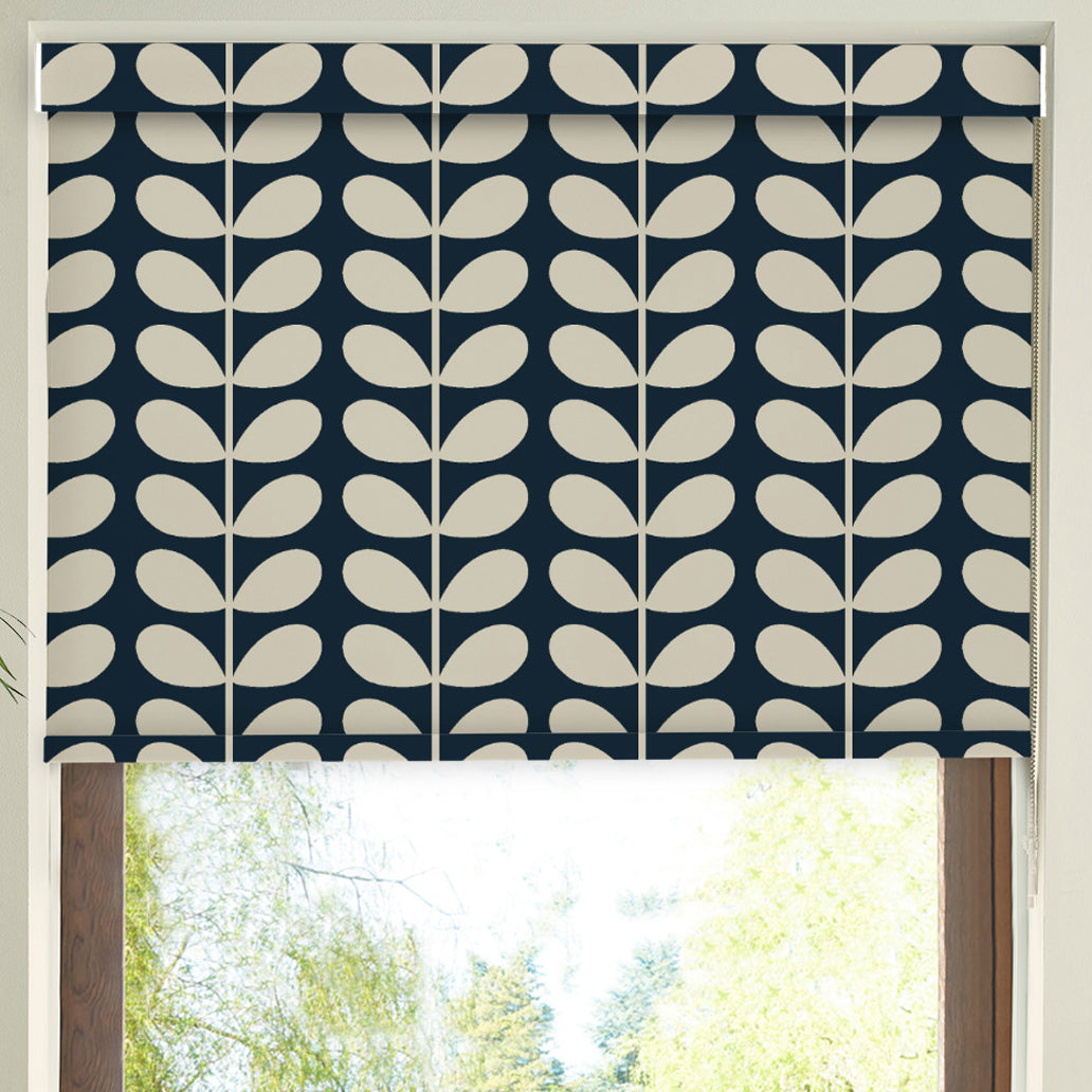 Orla Kiely Solid Stem Made to Measure Blackout Roller Blind Whale