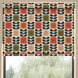 Orla Kiely Spot Flower Stem Made to Measure Blackout Roller Blind Tomato Pink