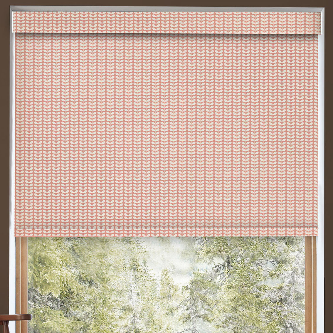 Orla Kiely Tiny Stem Translucent Made to Measure Roller Blind Pink