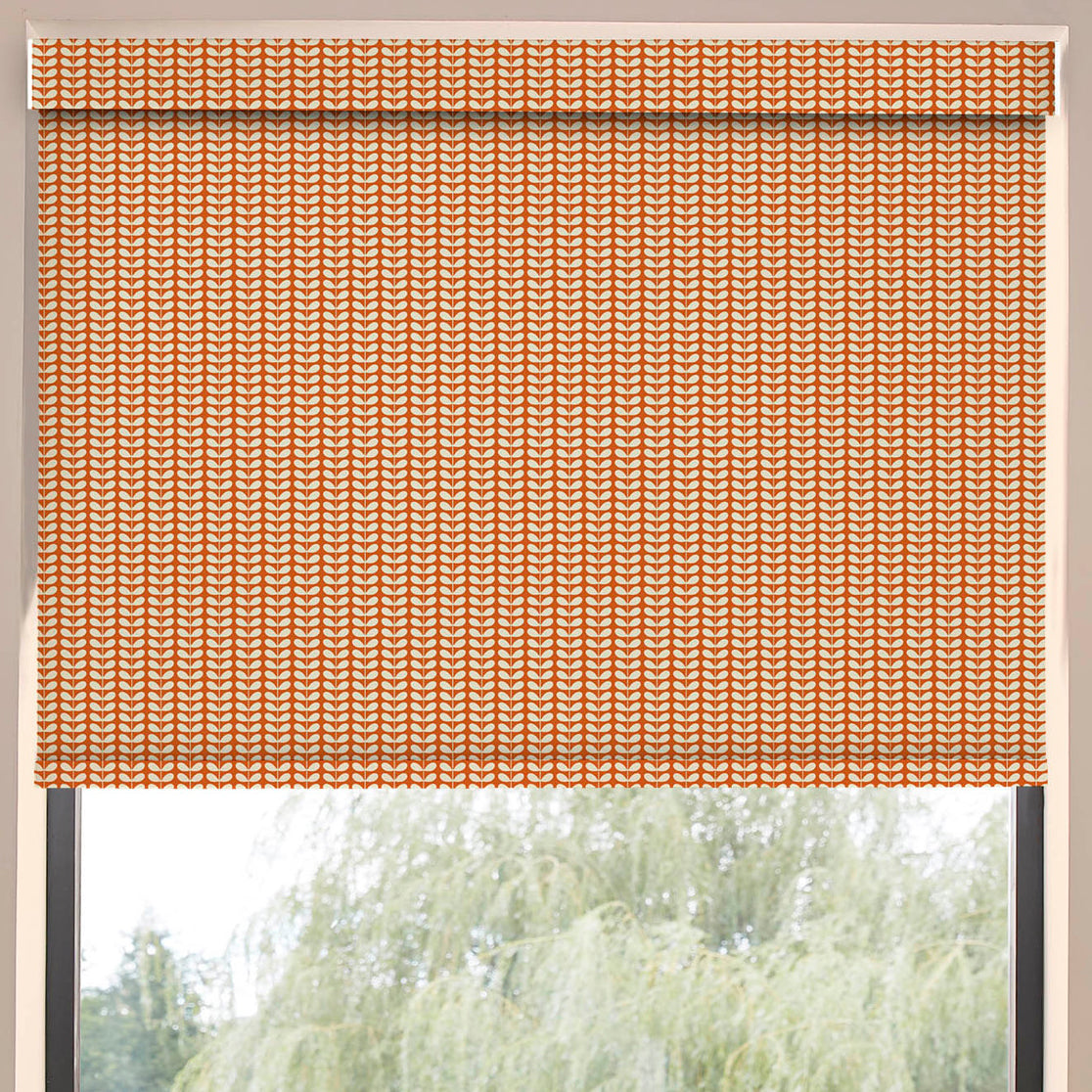 Orla Kiely Tiny Stem Translucent Made to Measure Roller Blind Tomato