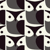 Orla Kiely Owl Made to Measure Blackout Roller Blind Graphite