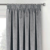 Oxford Velvet Thermal Blackout Ready Made Pencil Pleat Curtains Grey