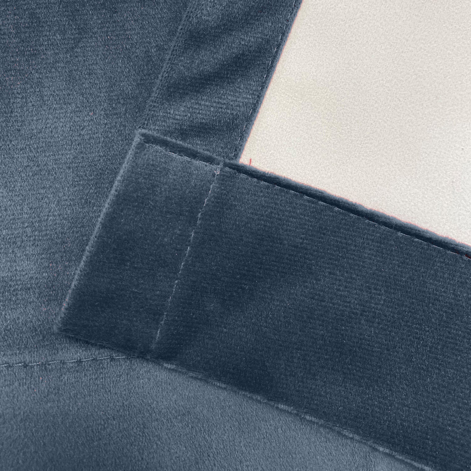 Oxford Velvet Thermal Blackout Ready Made Pencil Pleat Curtains Navy
