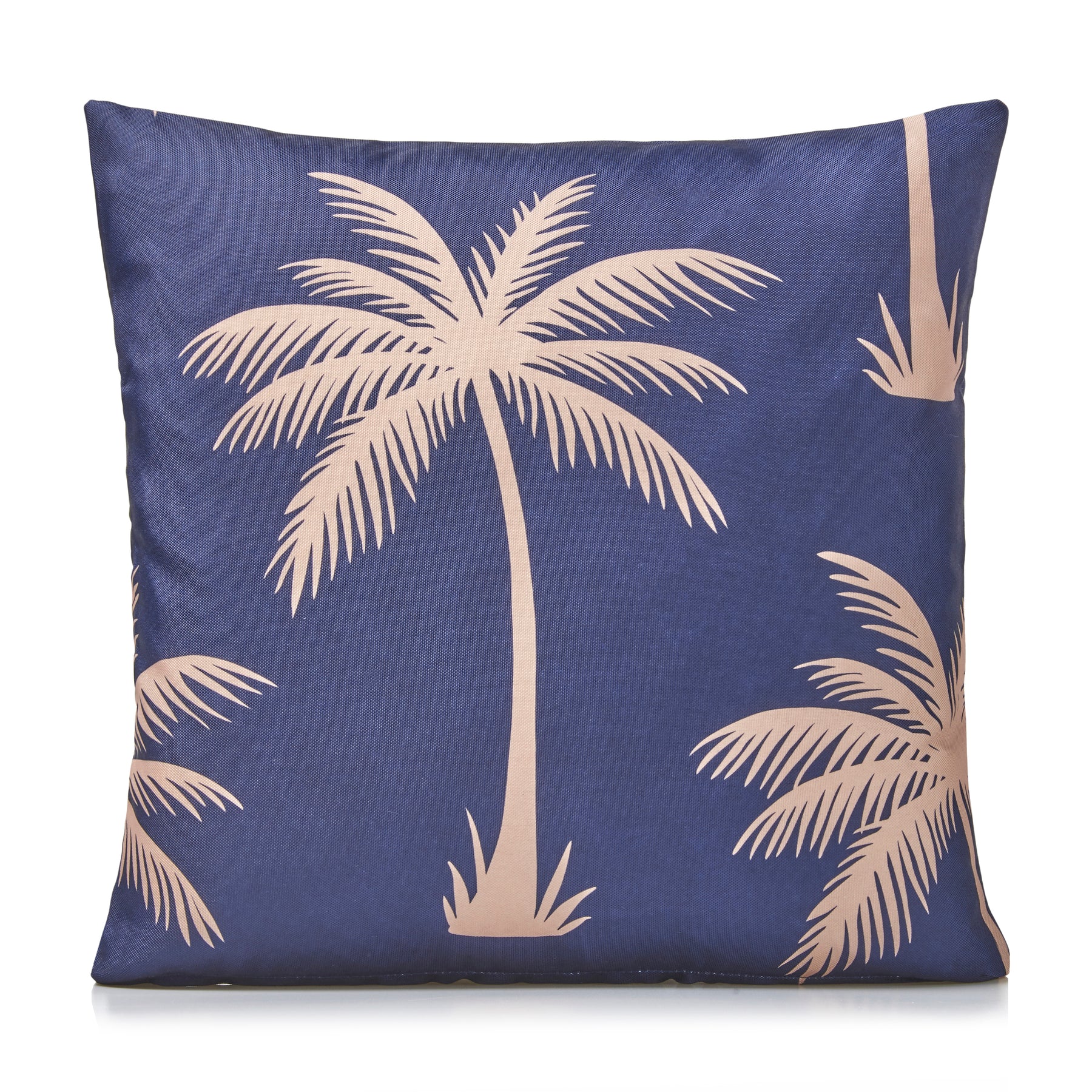Palm Water Resistant Outdoor Filled Cushion 46cm x 46cm Blue