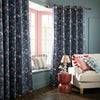 Cath Kidston Paper Birds Ready Made Eyelet Blackout Curtains Nightshadow Blue