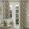 ANTE DECOR Seville Printed Cotton Made To Measure Curtains Lapis