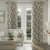 ANTE DECOR Seville Printed Cotton Made To Measure Curtains Lapis