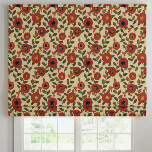 ANTE DECOR Seville Printed Cotton Made To Measure Roman Blind Burnt Umber