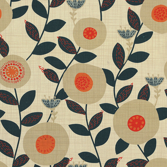 ANTE DECOR Seville Printed Cotton Made To Measure Roman Blind Lapis