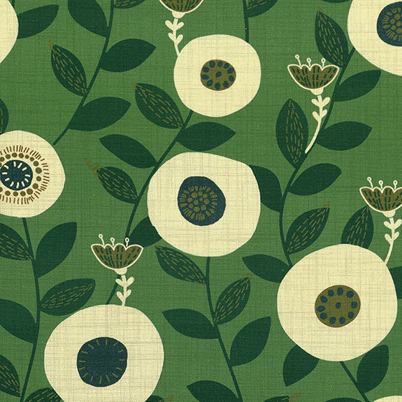 ANTE DECOR Seville Printed Cotton Made To Measure Roman Blind Emerald