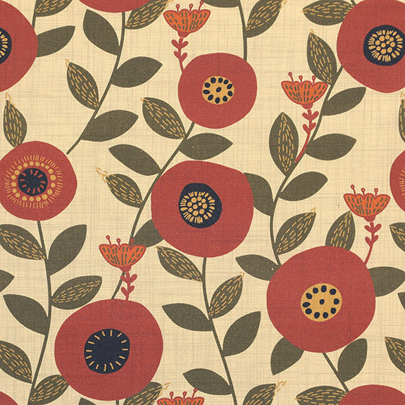 ANTE DECOR Seville Printed Cotton Made To Measure Roman Blind Burnt Umber