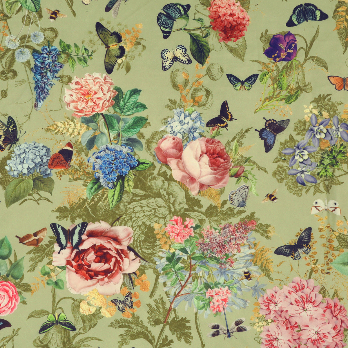 Carrie Neely Paradise Velvet Made To Measure Roman Blind Sage