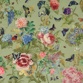 Carrie Neely Paradise Velvet Fabric Sage