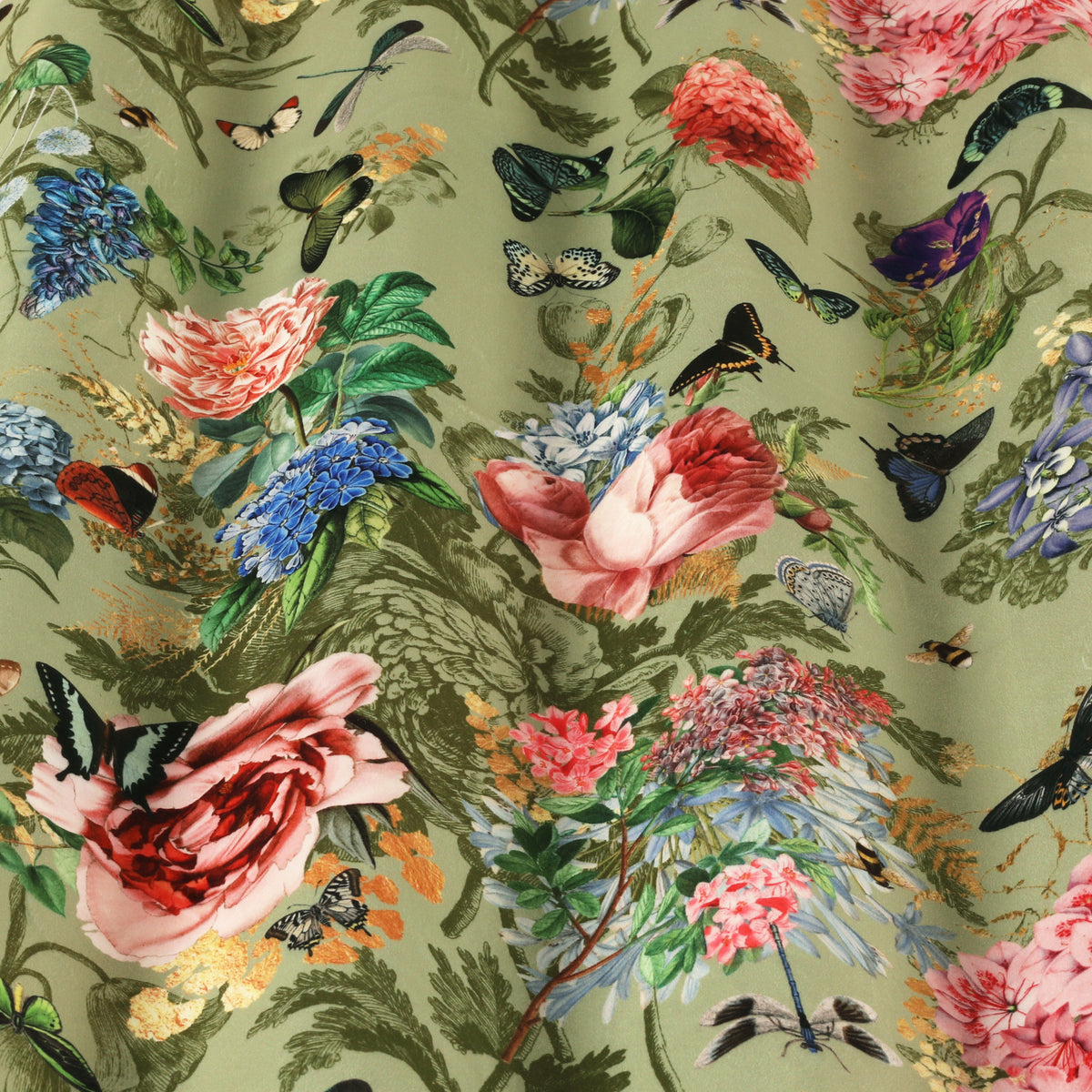 Carrie Neely Paradise Velvet Made To Measure Roman Blind Sage