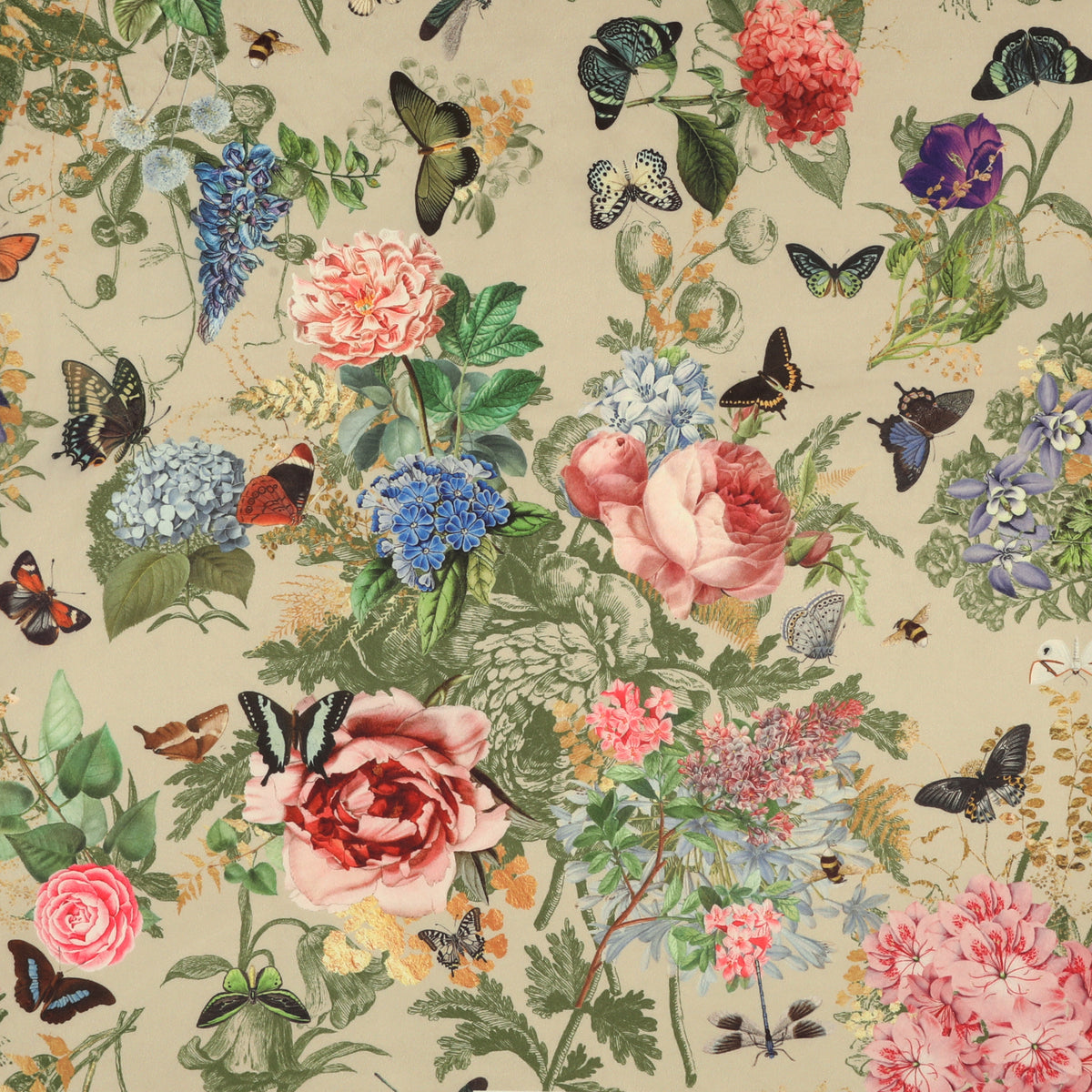Carrie Neely Paradise Velvet Made To Measure Curtains Natural