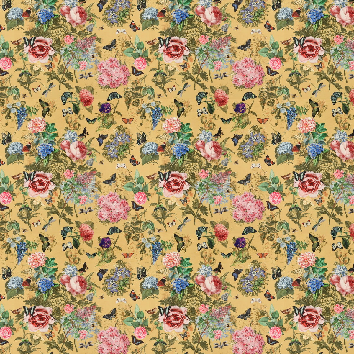 Carrie Neely Paradise Velvet Fabric Gold