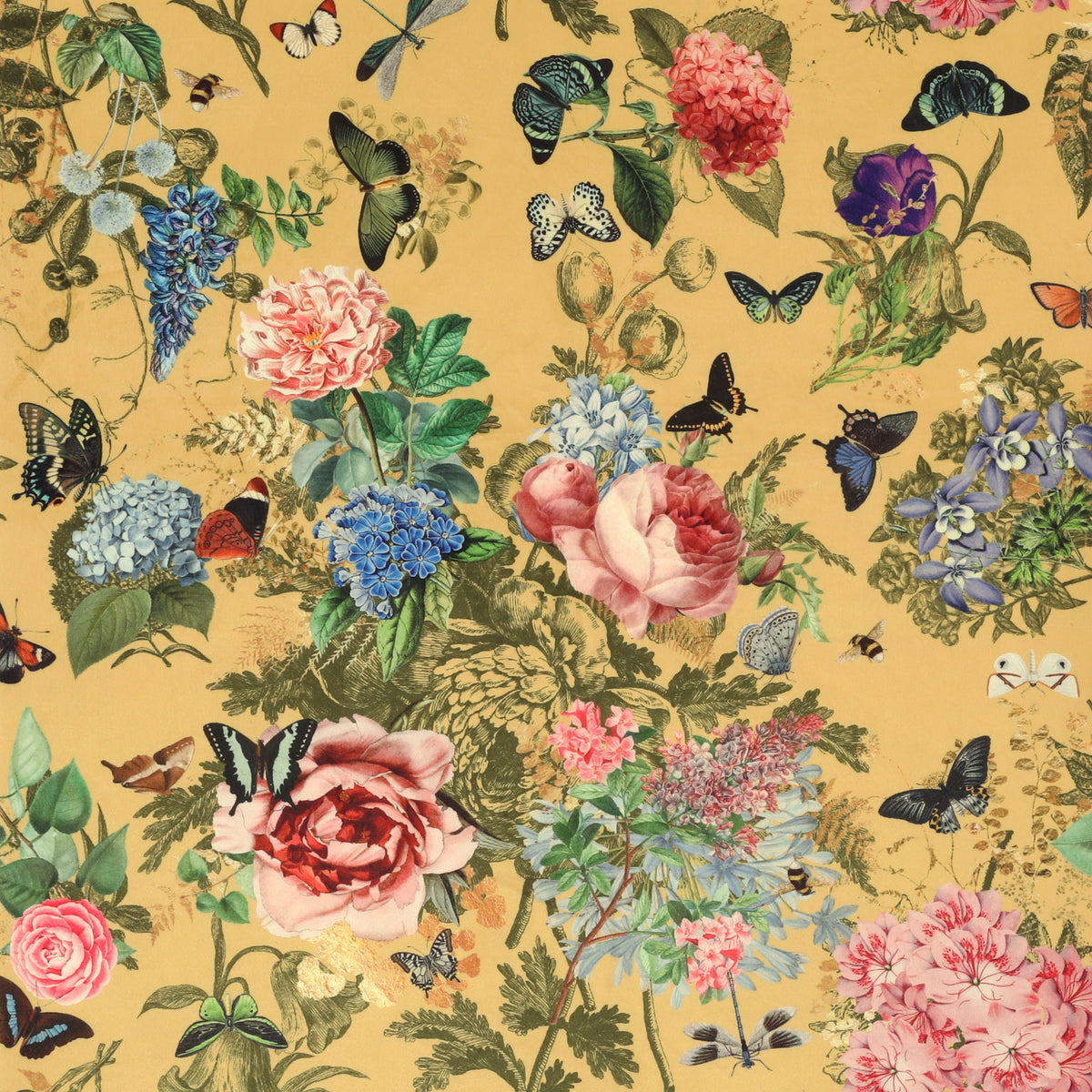 Carrie Neely Paradise Velvet Made To Measure Curtains Gold