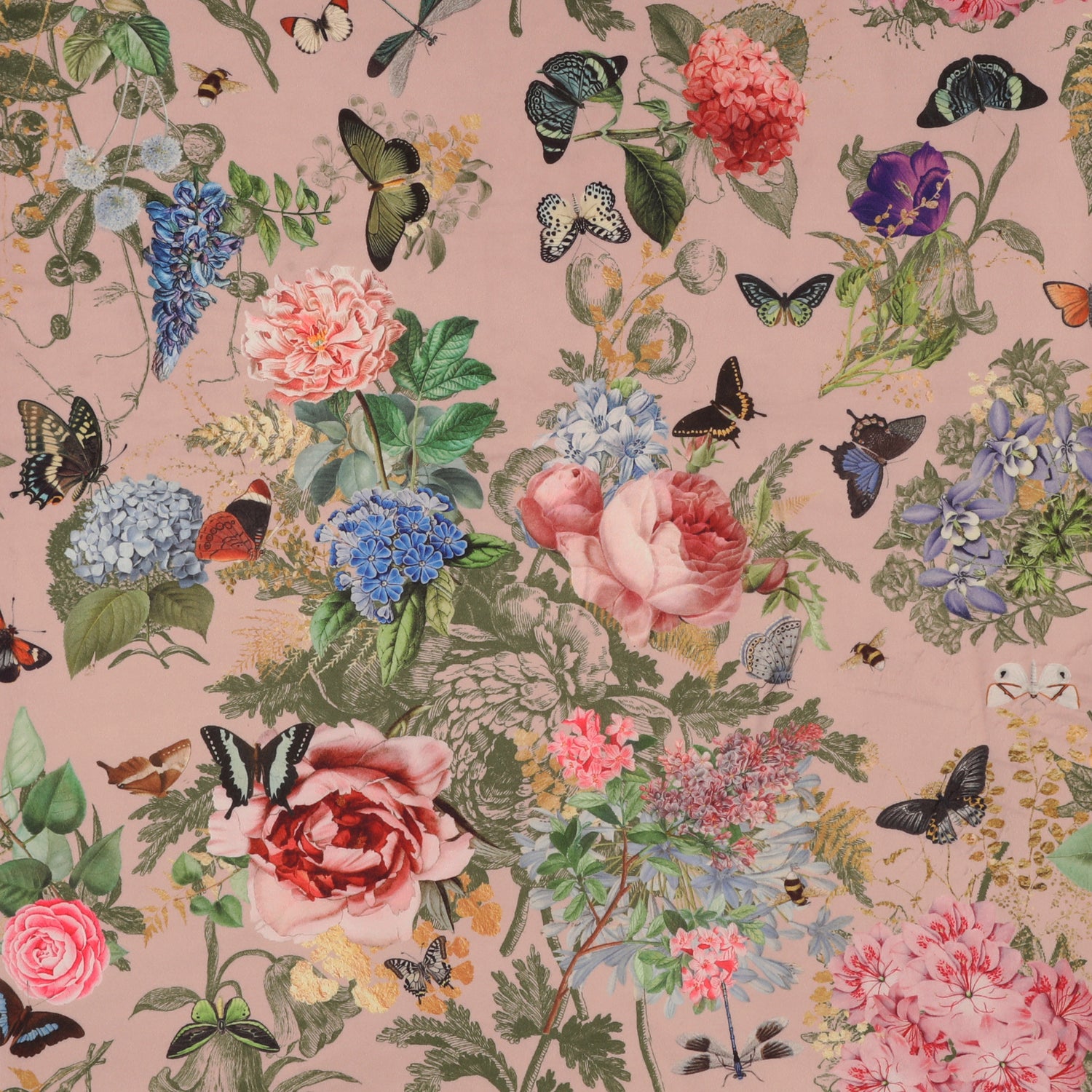 Carrie Neely Paradise Velvet Fabric Blush Pink