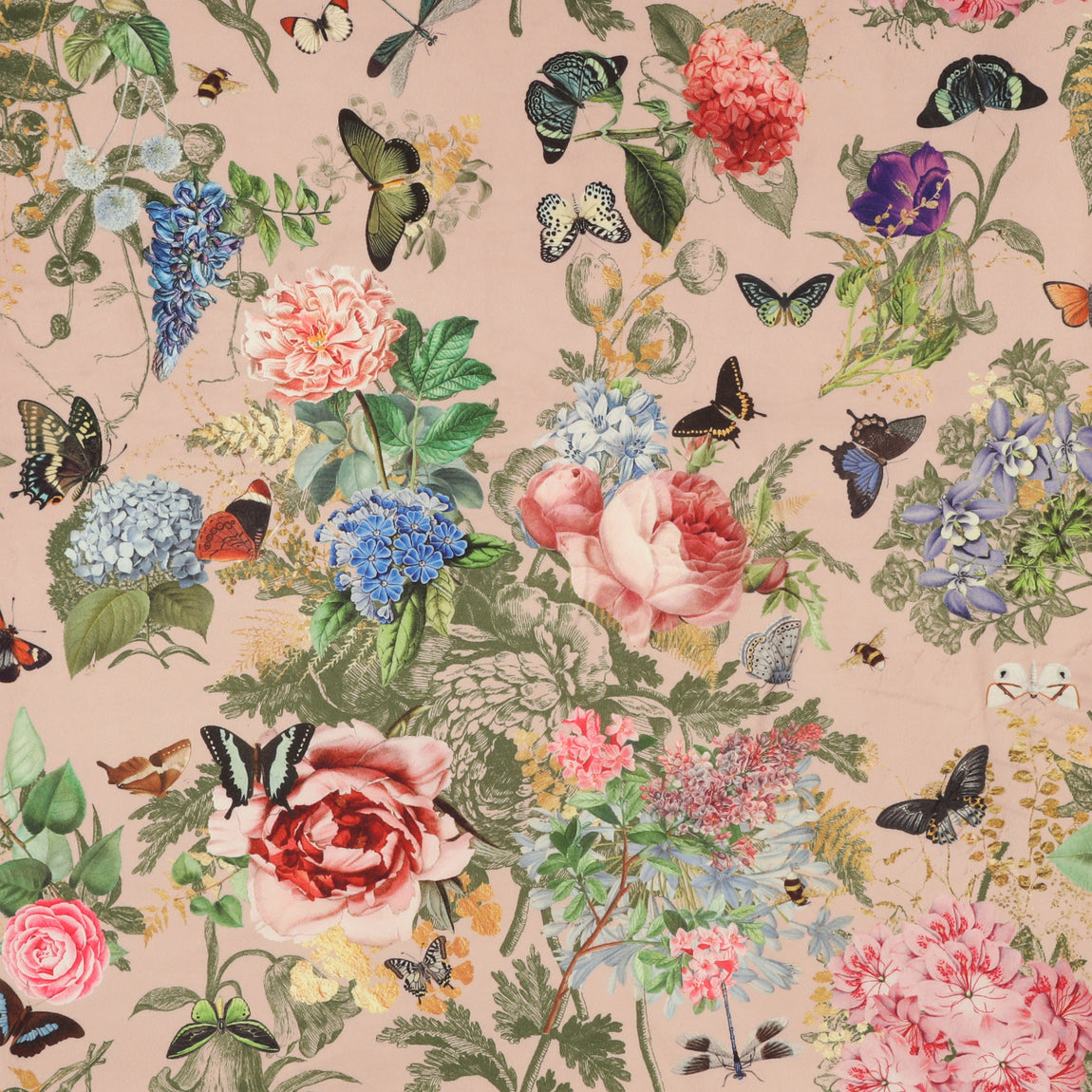Carrie Neely Paradise Velvet Made To Measure Curtains Blush Pink