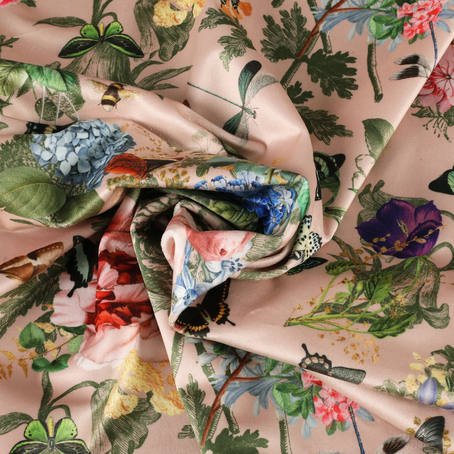 Carrie Neely Paradise Velvet Fabric Blush Pink