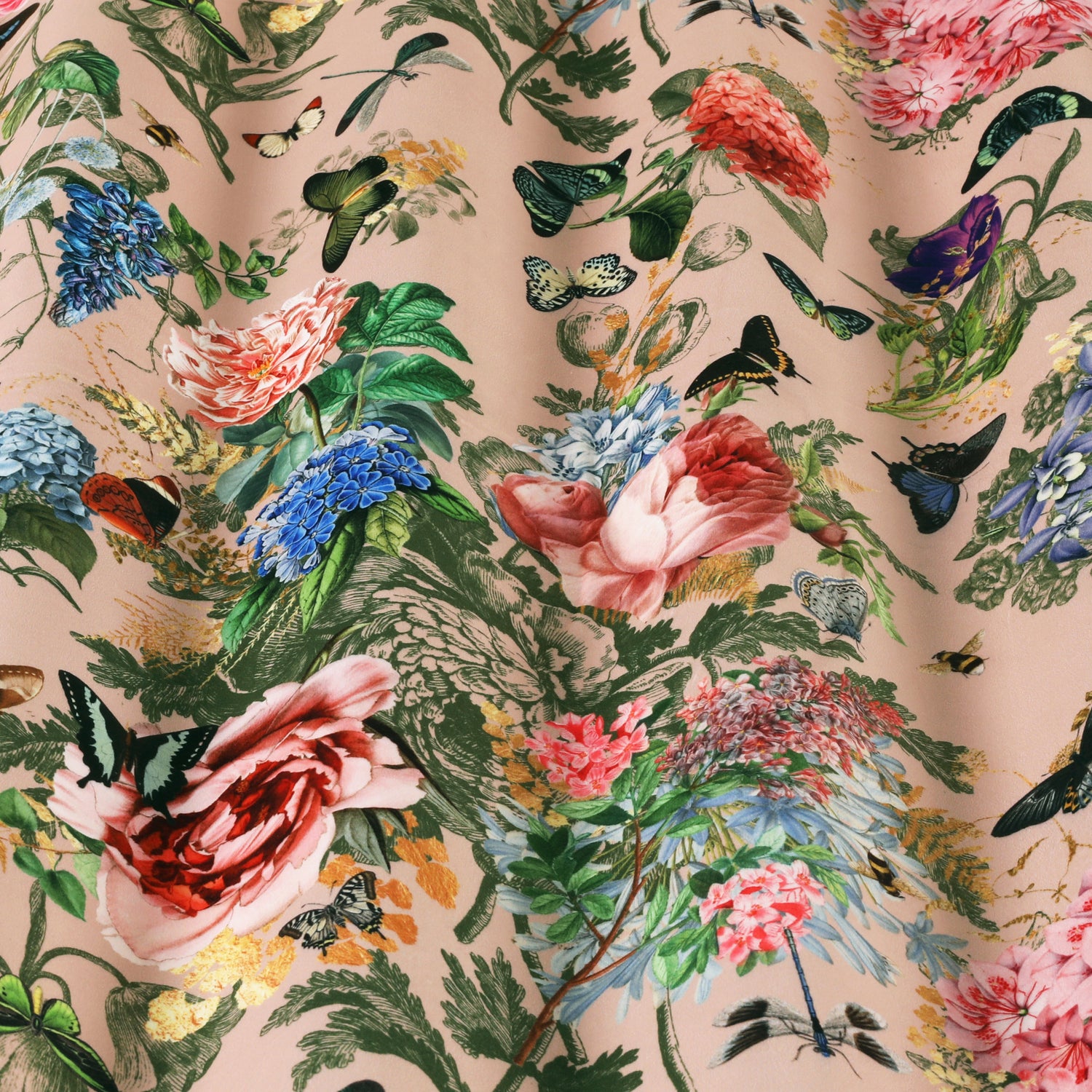 Carrie Neely Paradise Velvet Fabric Blush Pink