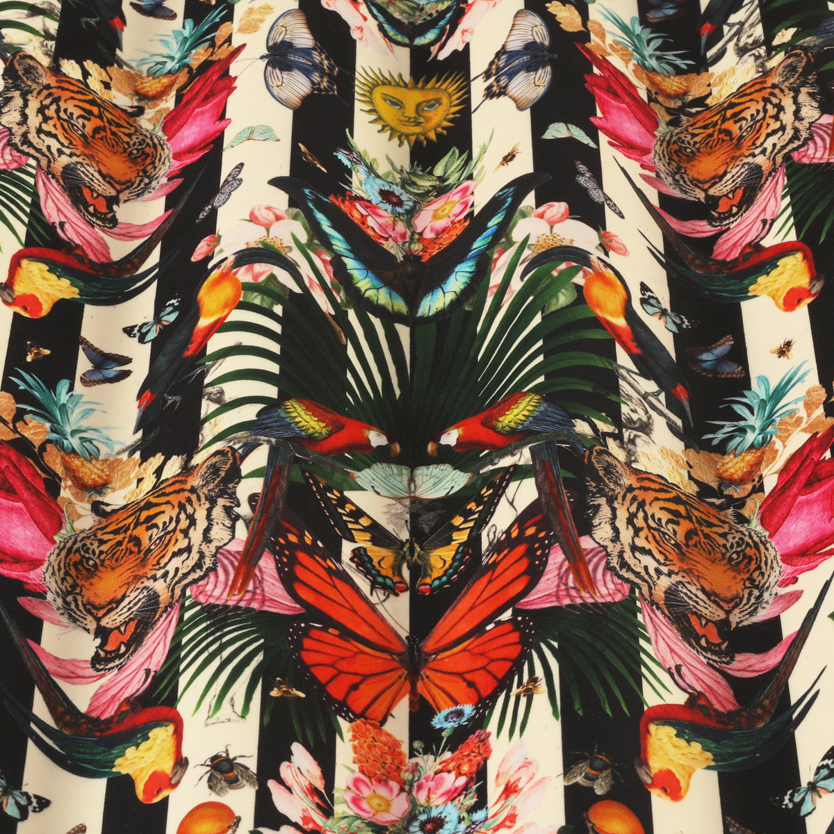 Carrie Neely Paradise Lost Velvet Stripe Made To Measure Roman Blind Zebra