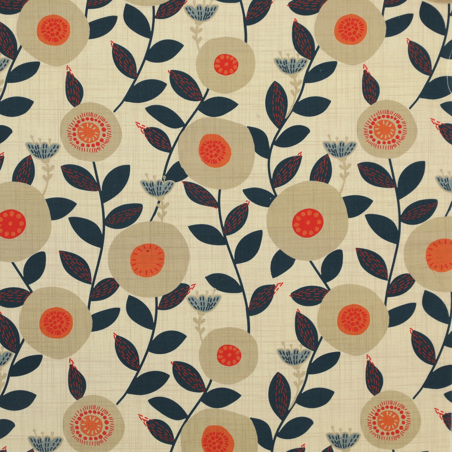 ANTE DECOR Seville Printed Cotton Fabric Lapis