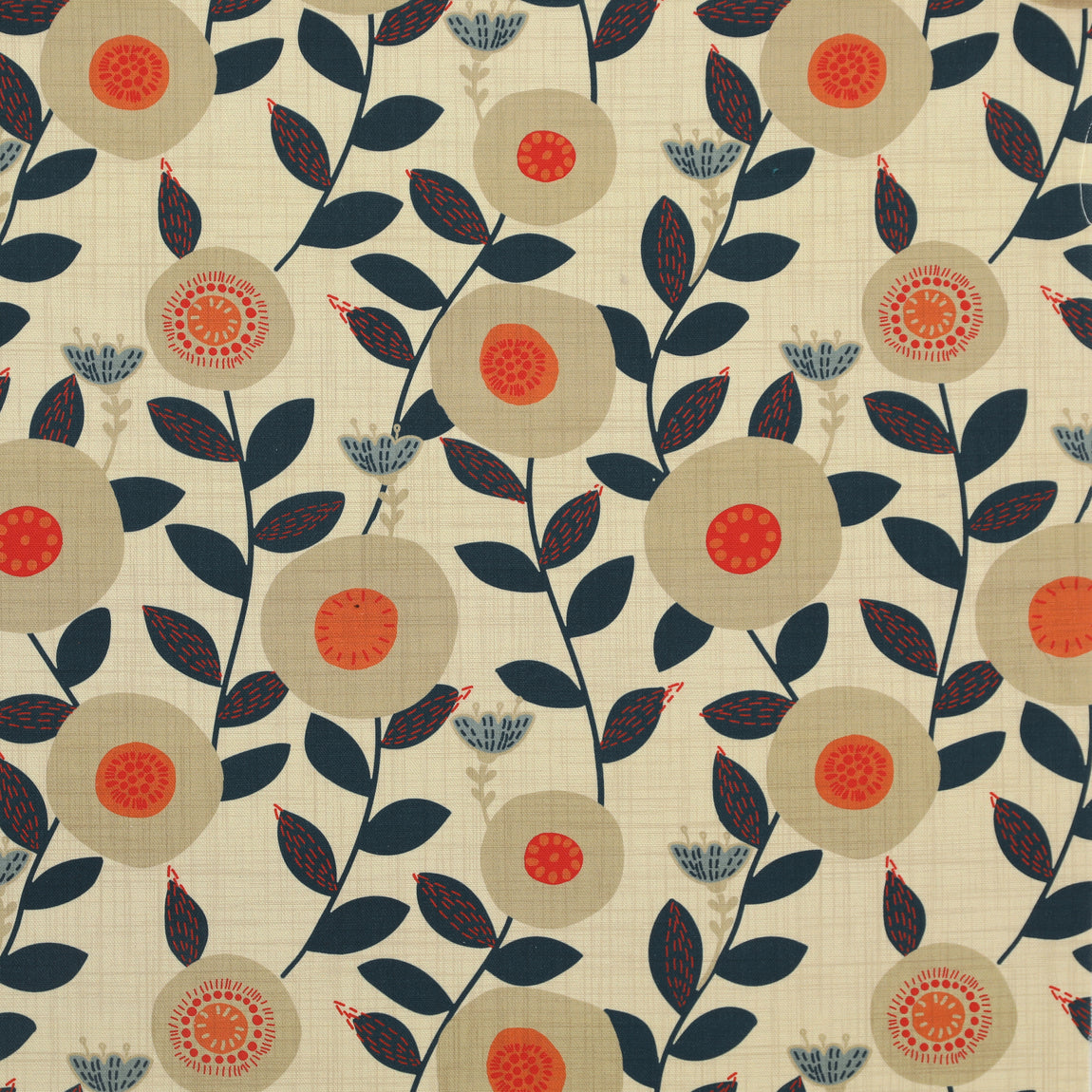ANTE DECOR Seville Printed Cotton Fabric Lapis