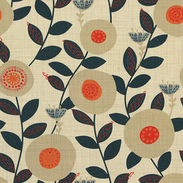 ANTE DECOR Seville Printed Cotton Fabric Lapis