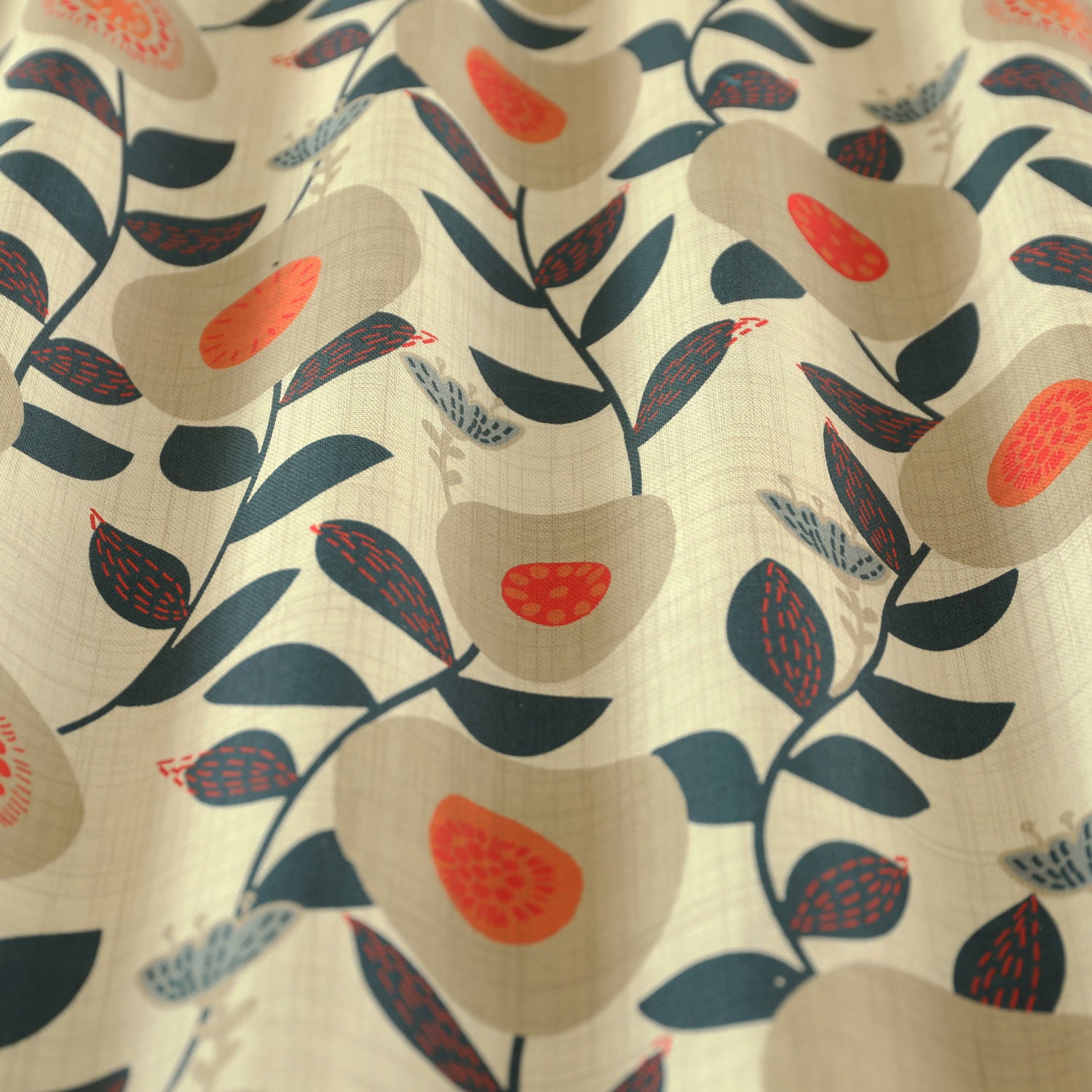 ANTE DECOR Seville Printed Cotton Made To Measure Roman Blind Lapis
