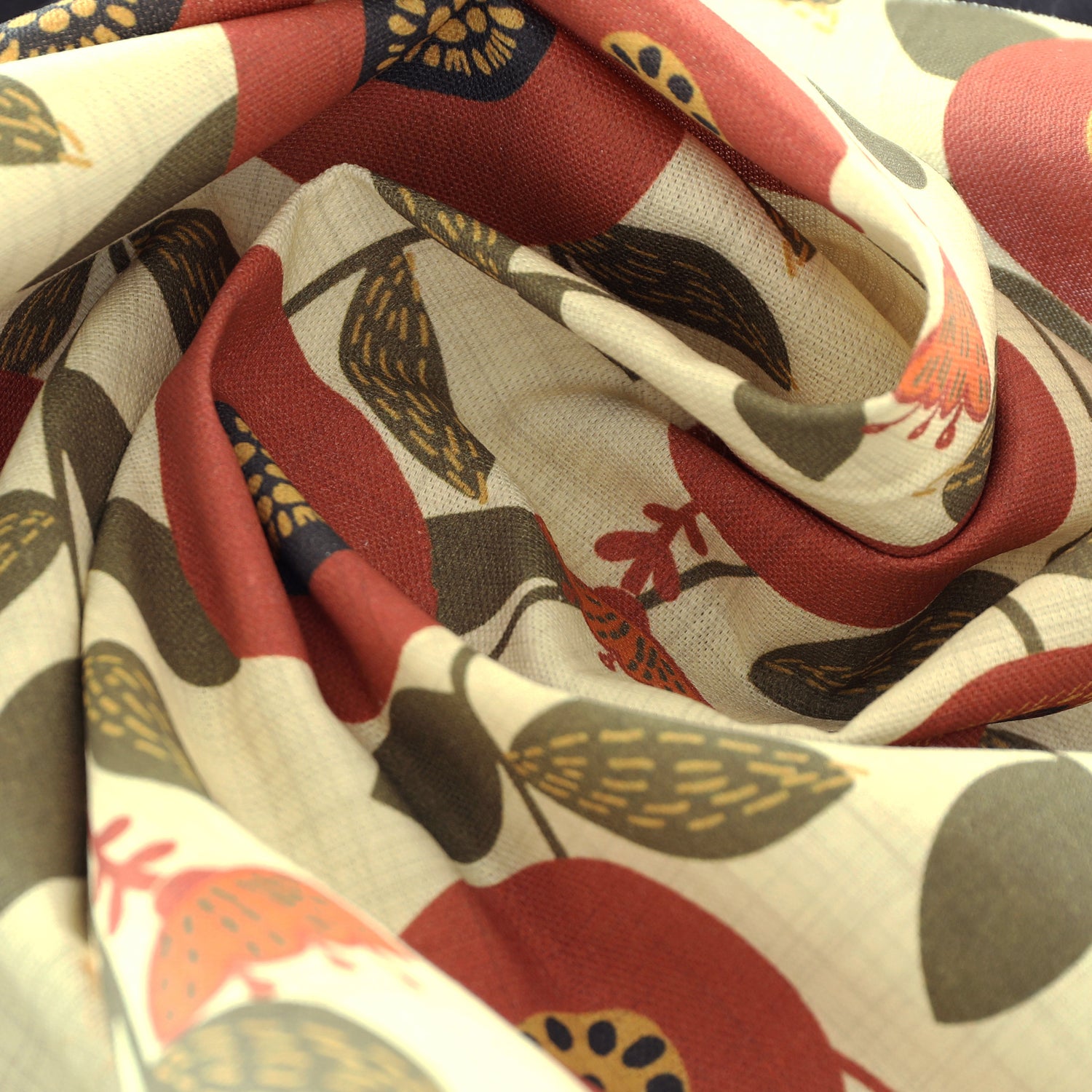 ANTE DECOR Seville Printed Cotton Made To Measure Roman Blind Burnt Umber