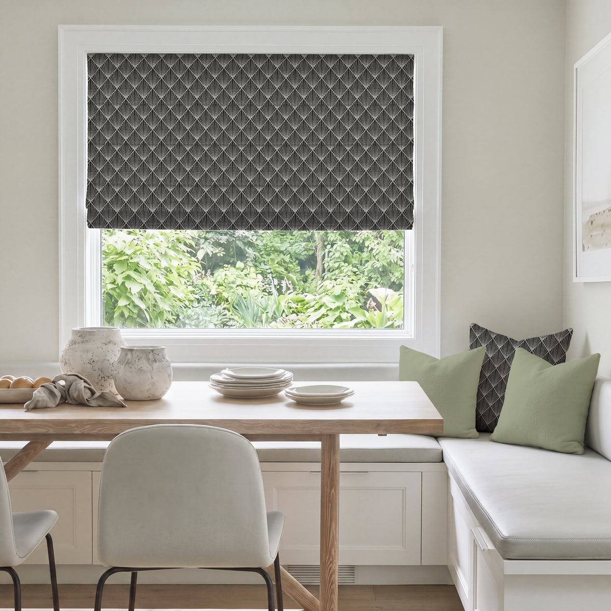 ANTE DECOR Paris Woven Made To Measure Roman Blind Black