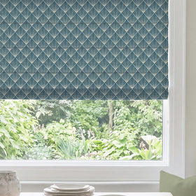 ANTE DECOR Paris Woven Made To Measure Roman Blind Blue