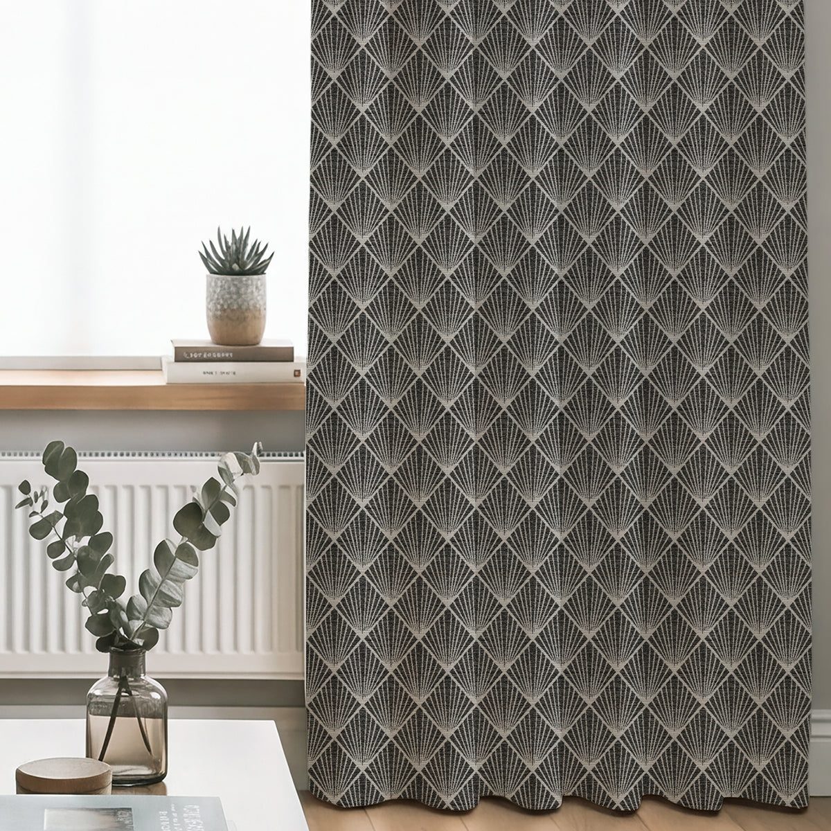 ANTE DECOR Paris Woven Made To Measure Curtains Black