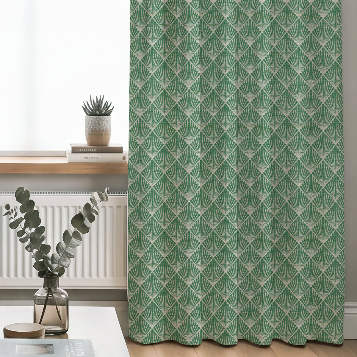 ANTE DECOR Paris Woven Made To Measure Curtains Green