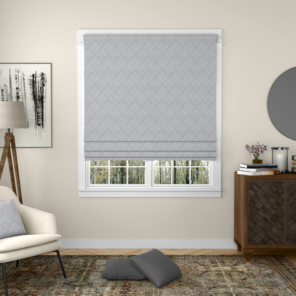 ANTE DECOR Paros Made To Measure Roman Blind Charcoal