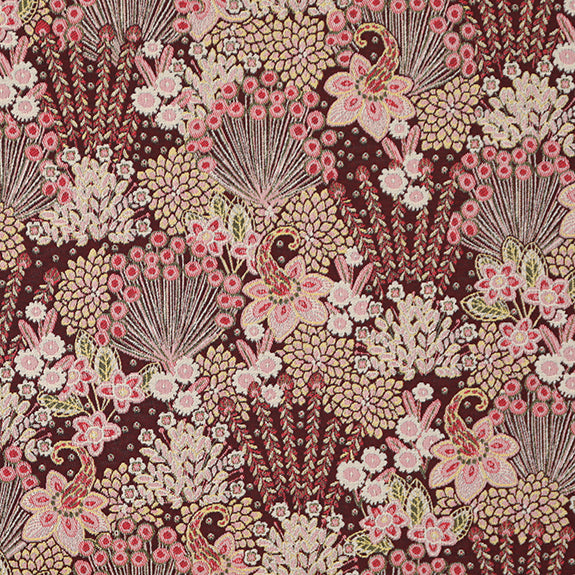 Linda Barker Millefiori Jacquard Made To Measure Curtains Rossa