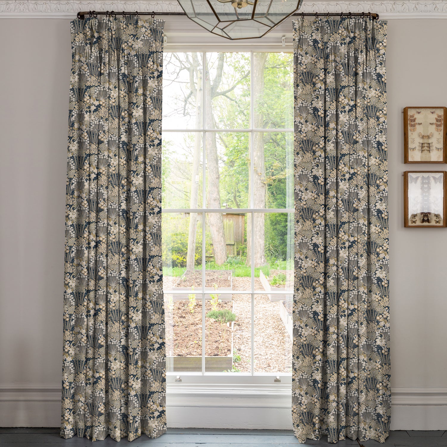 Linda Barker Millefiori Jacquard Made To Measure Curtains Azzuro