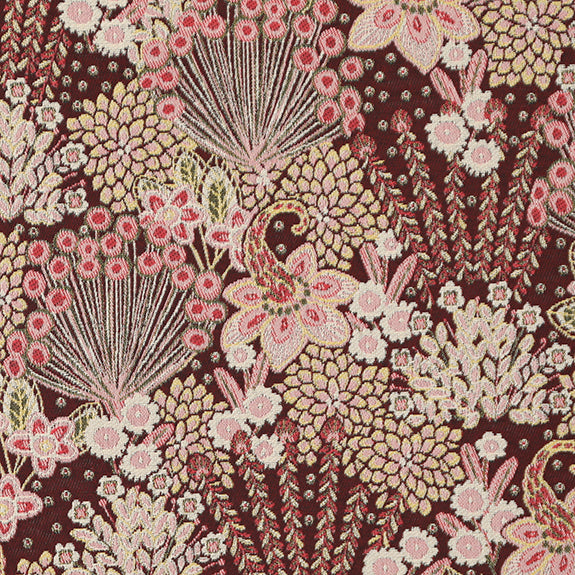 Linda Barker Millefiori Jacquard Fabric Rossa
