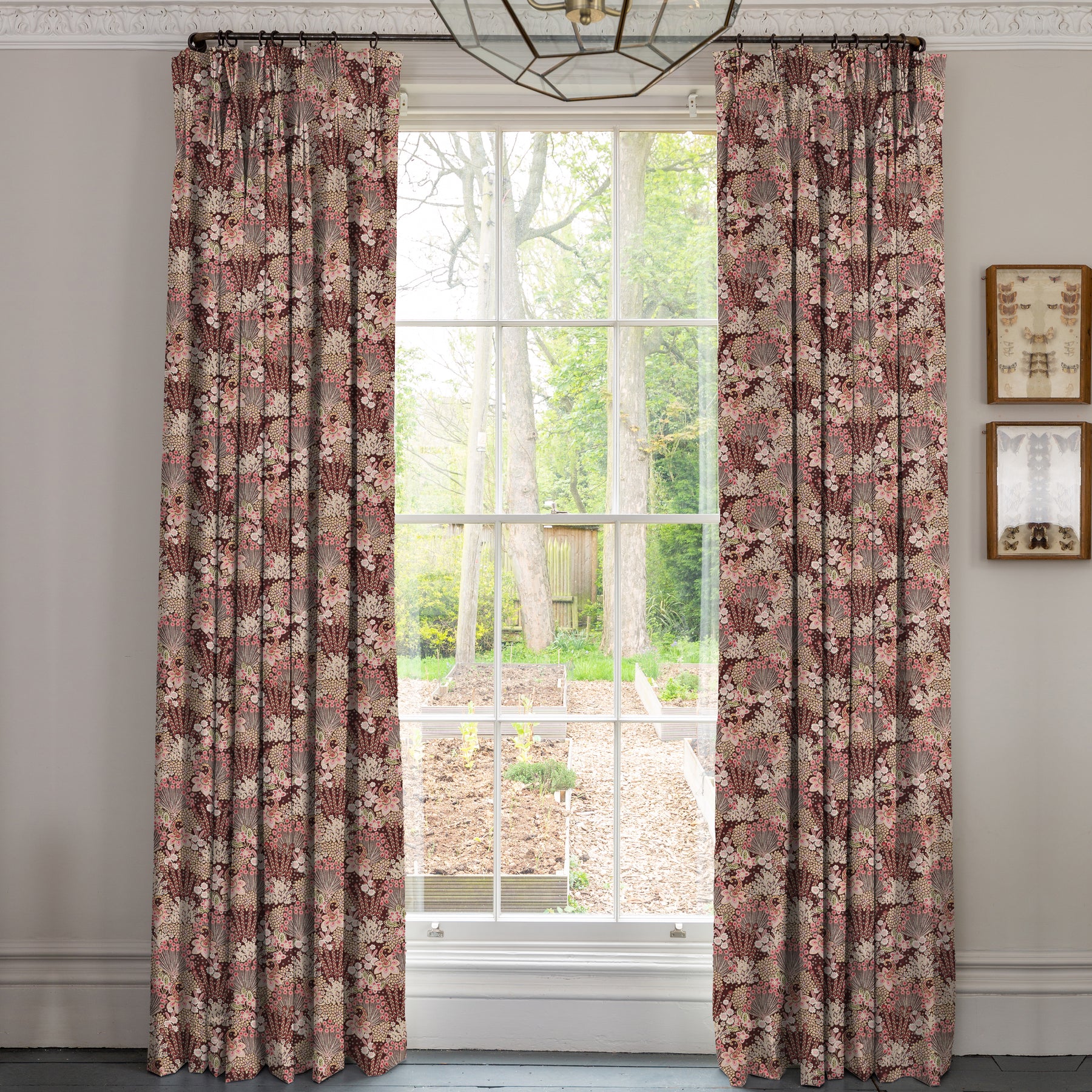 Linda Barker Millefiori Jacquard Made To Measure Curtains Rossa